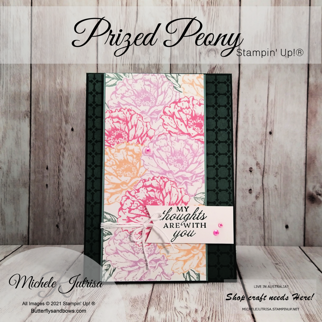 Prized Peony by Stampin' Up! stamped in different colours from the 2021-22 In-Colours