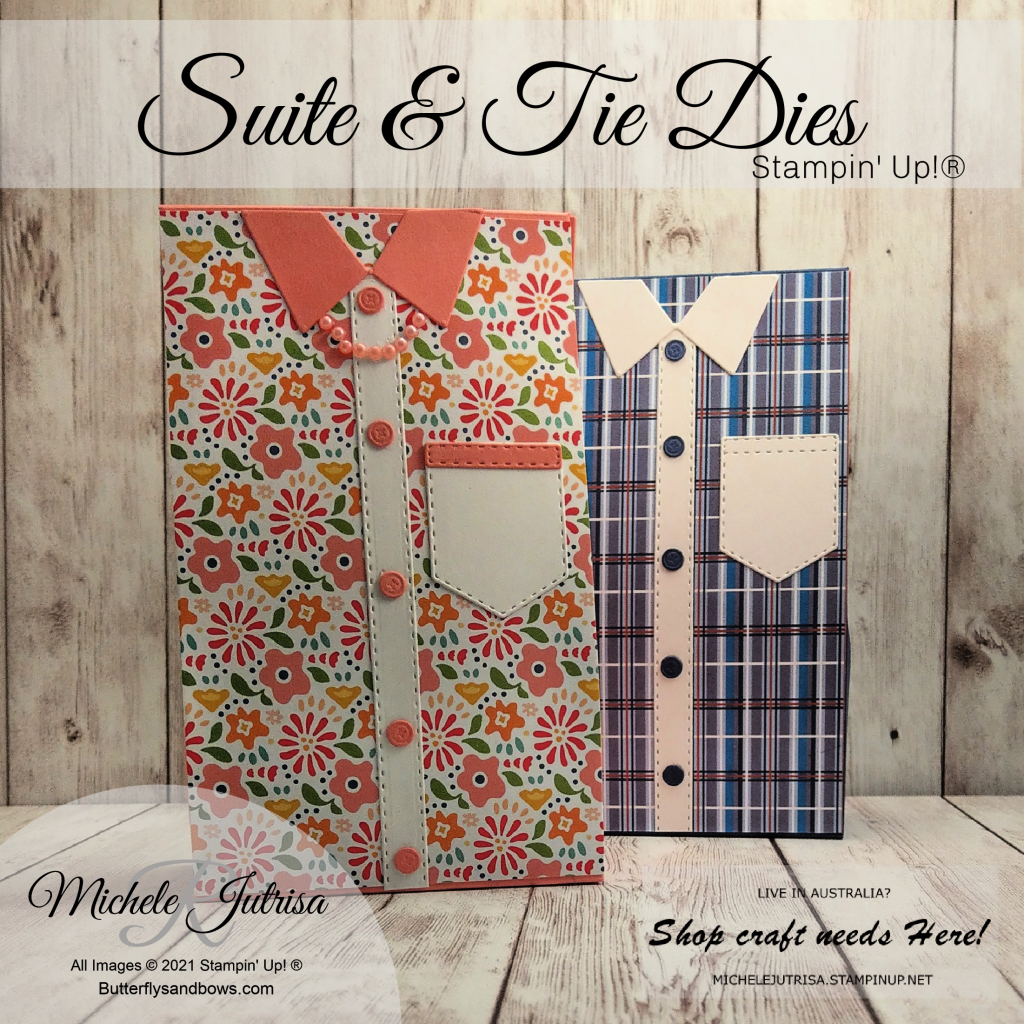 Stampin' Up! Suit & Tie Dies to decorate gift boxes