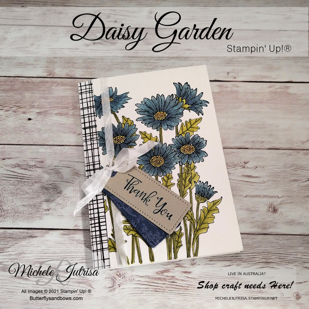 Stampin' Up! Daisy Garden coloured with a range of Stampin' Blends