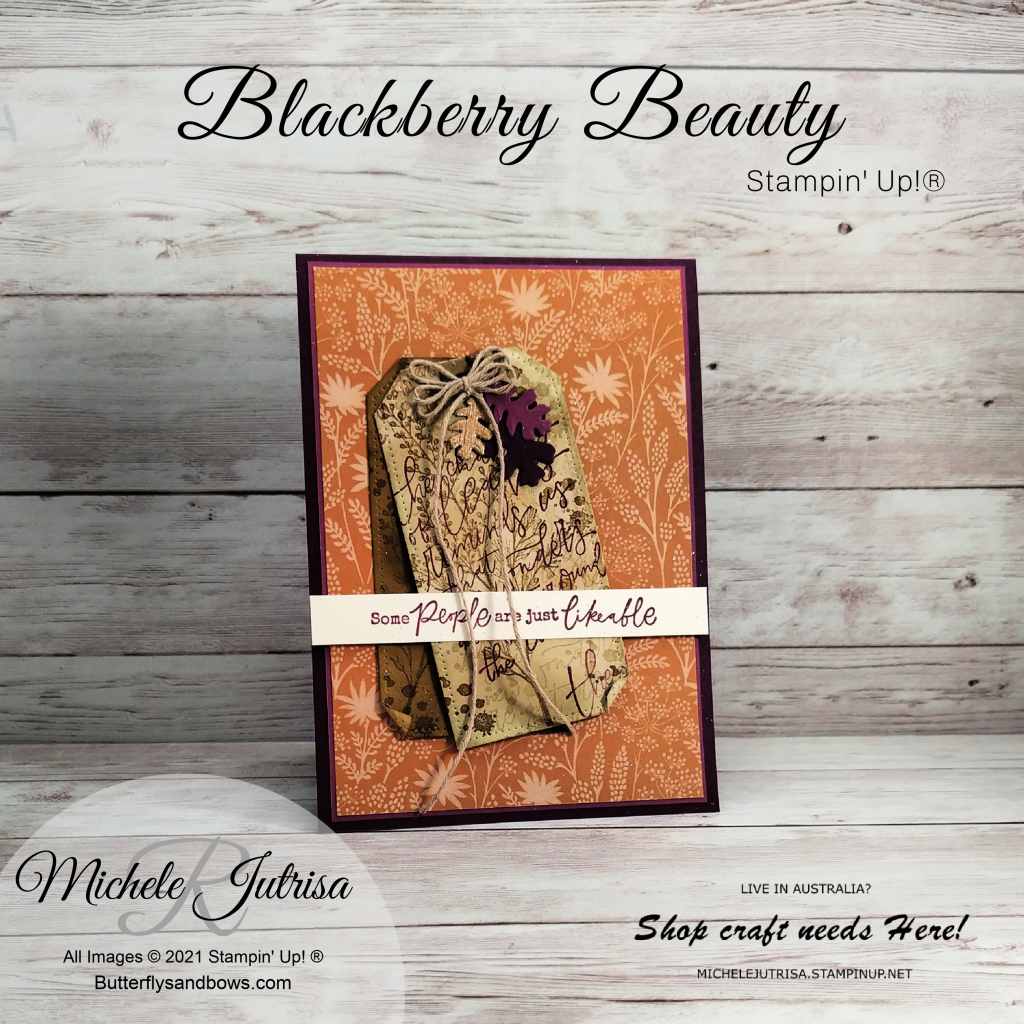 Blackberry Beauty Suite by Stampin' Up! and from the July-December 2021 Mini Calaogue